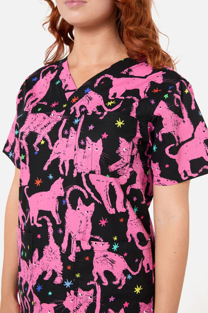 Gorman NZ - Feline Friends Scrub set - pink