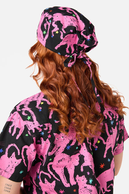 Gorman NZ - Feline Friends scrub hat - pink
