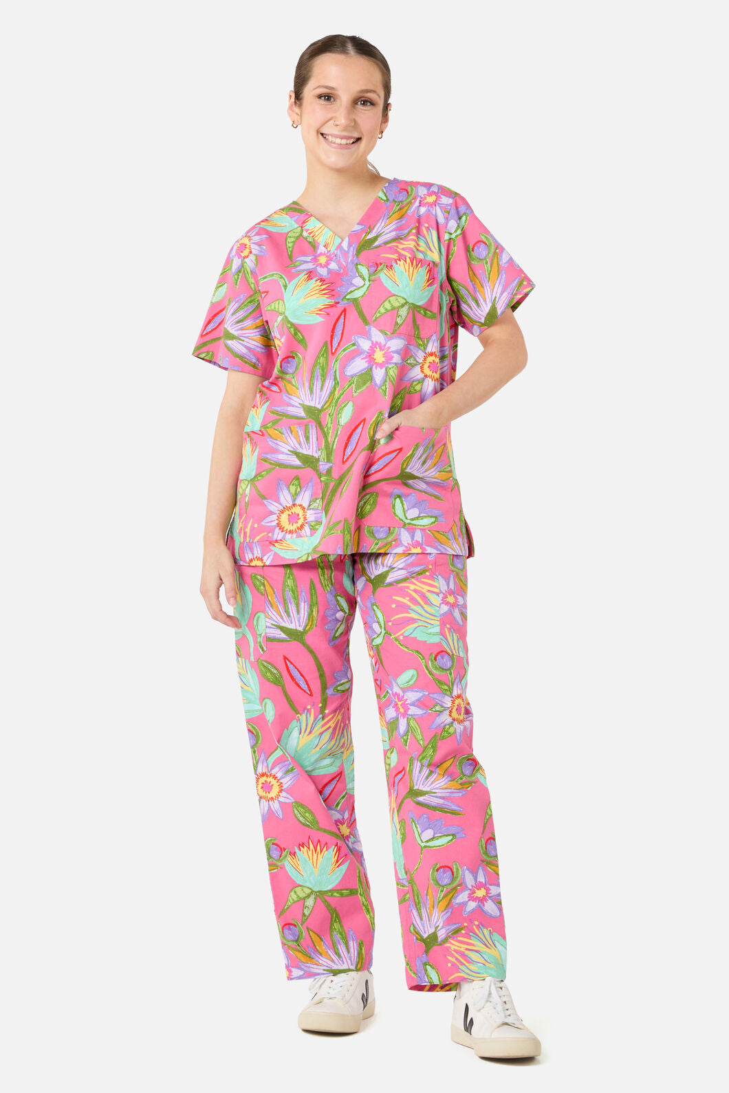 Gorman NZ - Lotus Flower scrub set - pink