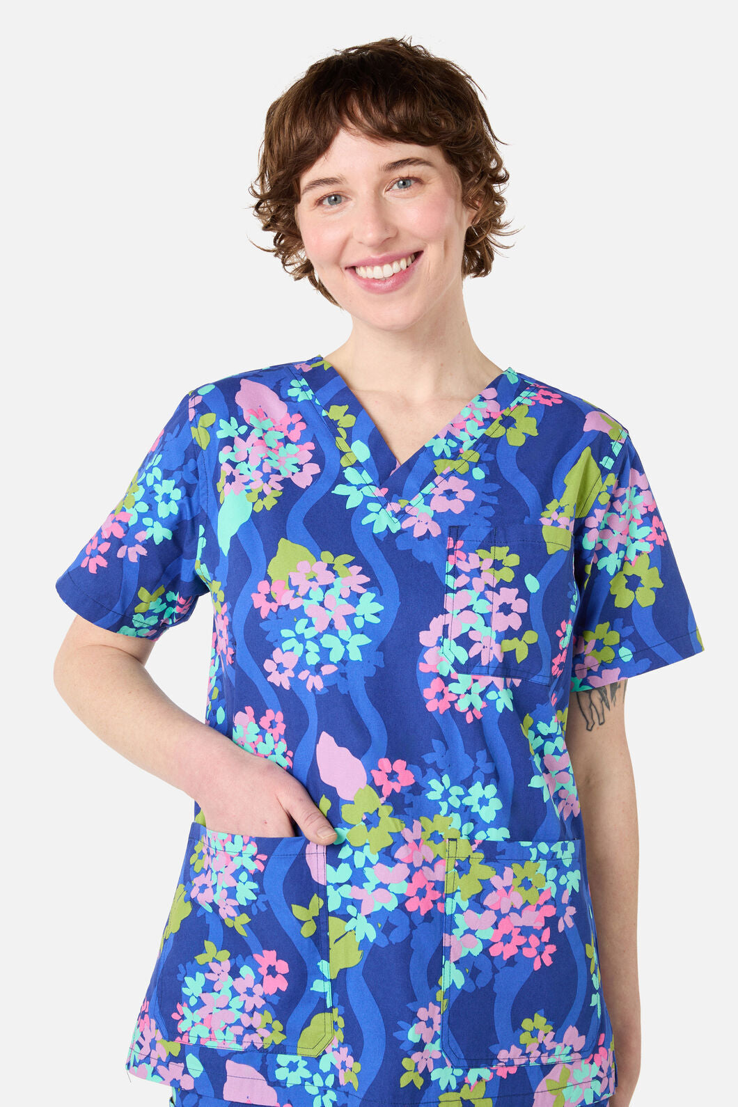 Gorman NZ - BLUE BLOOMS SCRUB SET - blue