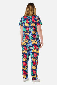 Gorman NZ - CHEETAH SCRUB SET - navy