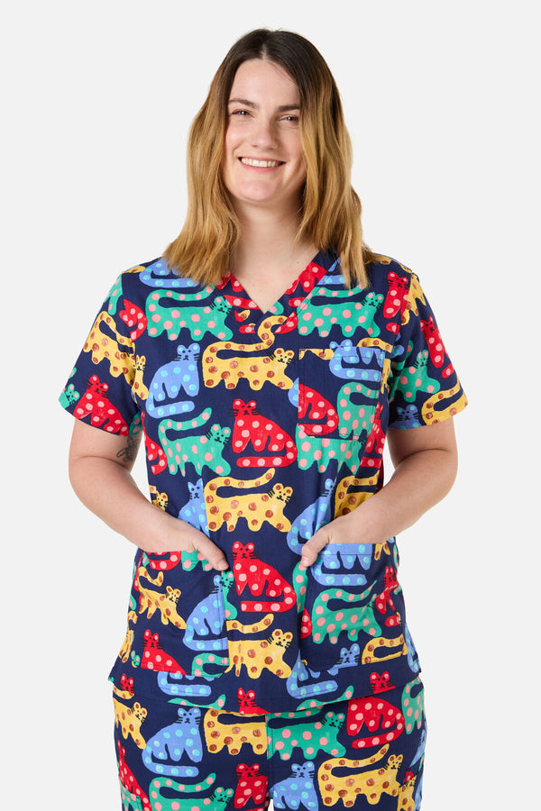 Gorman NZ - CHEETAH SCRUB SET - navy
