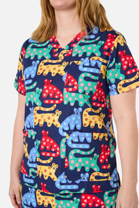Gorman NZ - CHEETAH SCRUB SET - navy