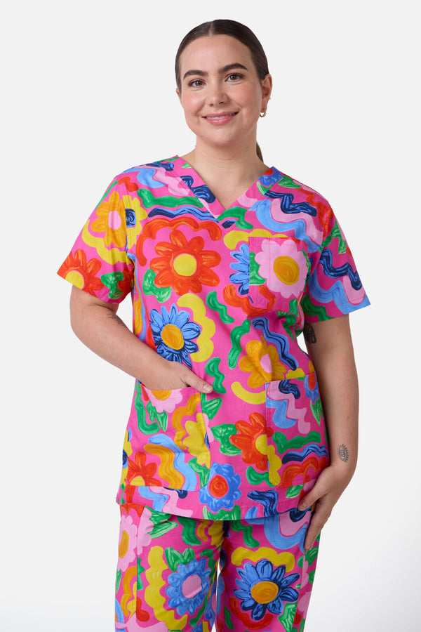 Gorman NZ - RIBBON FLORAL SCRUB SET - multi