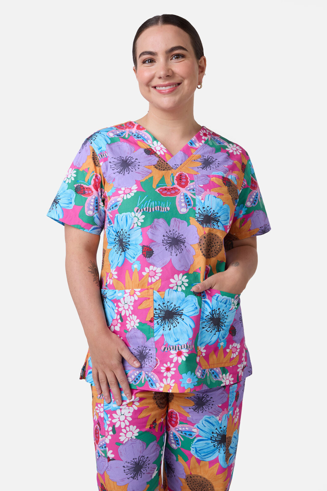 Gorman NZ - FLORAL BOUQUET SCRUB SET - multi