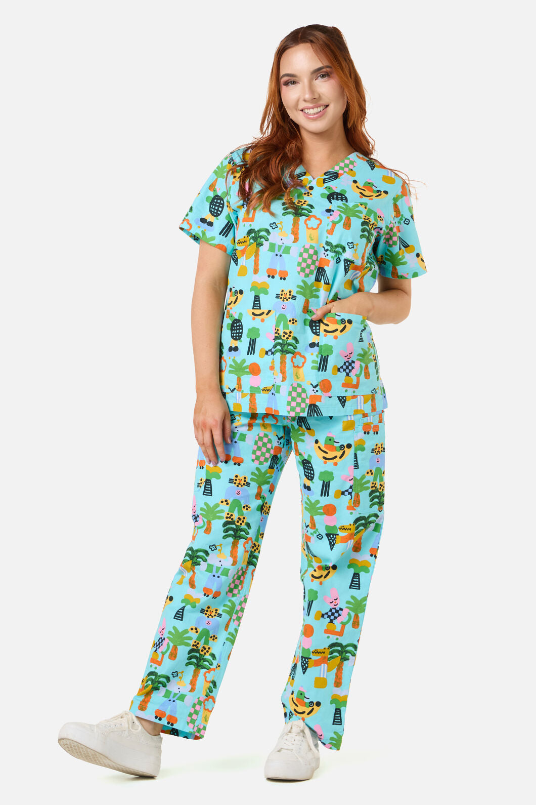 Gorman NZ - COOL FRIENDS SCRUB SET - aqua