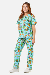 Gorman NZ - COOL FRIENDS SCRUB SET - aqua