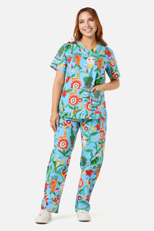 Gorman NZ - VEGGIE PARADE SCRUB SET - blue