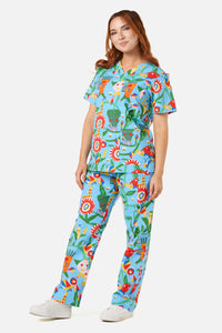 Gorman NZ - VEGGIE PARADE SCRUB SET - blue