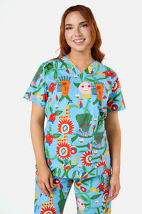 Gorman NZ - VEGGIE PARADE SCRUB SET - blue