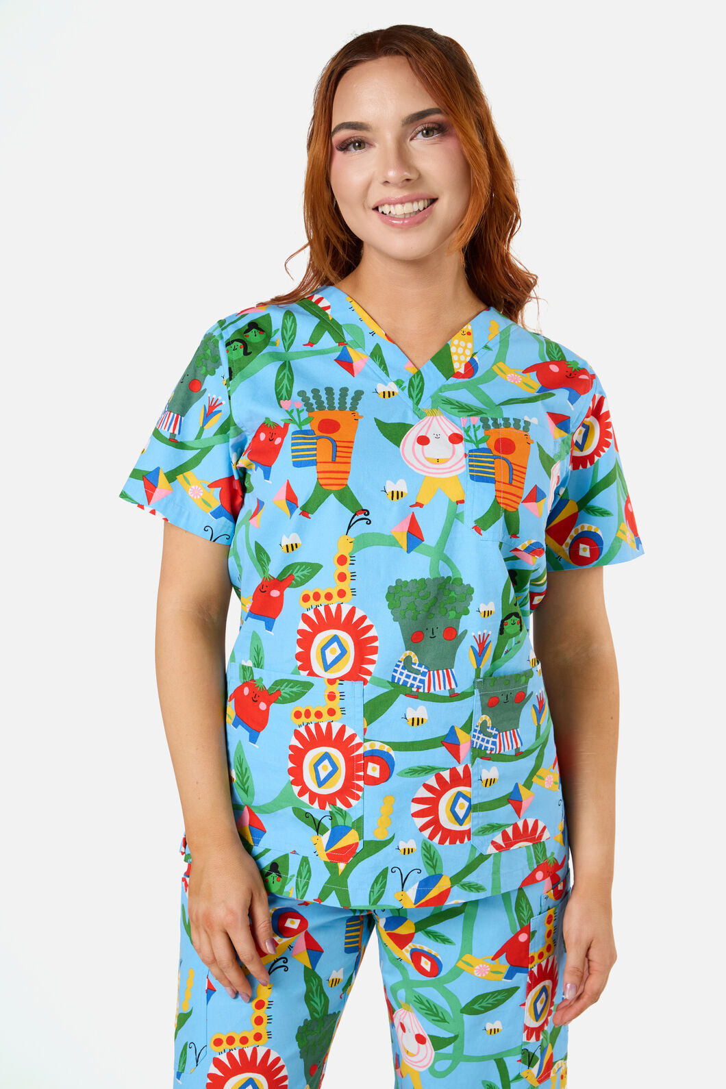 Gorman NZ - VEGGIE PARADE SCRUB SET - blue