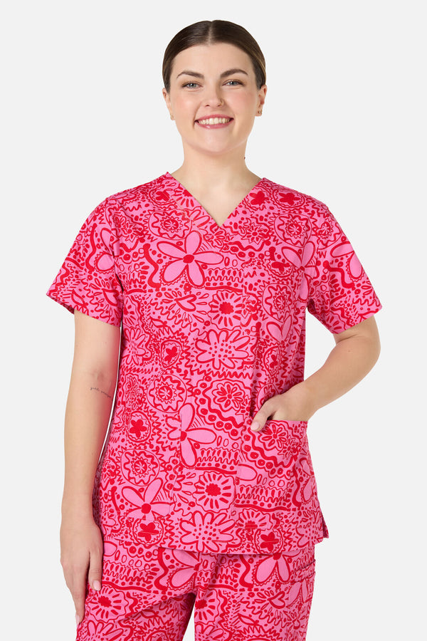 Gorman NZ - Pink Daisy Mae scrub set - pink