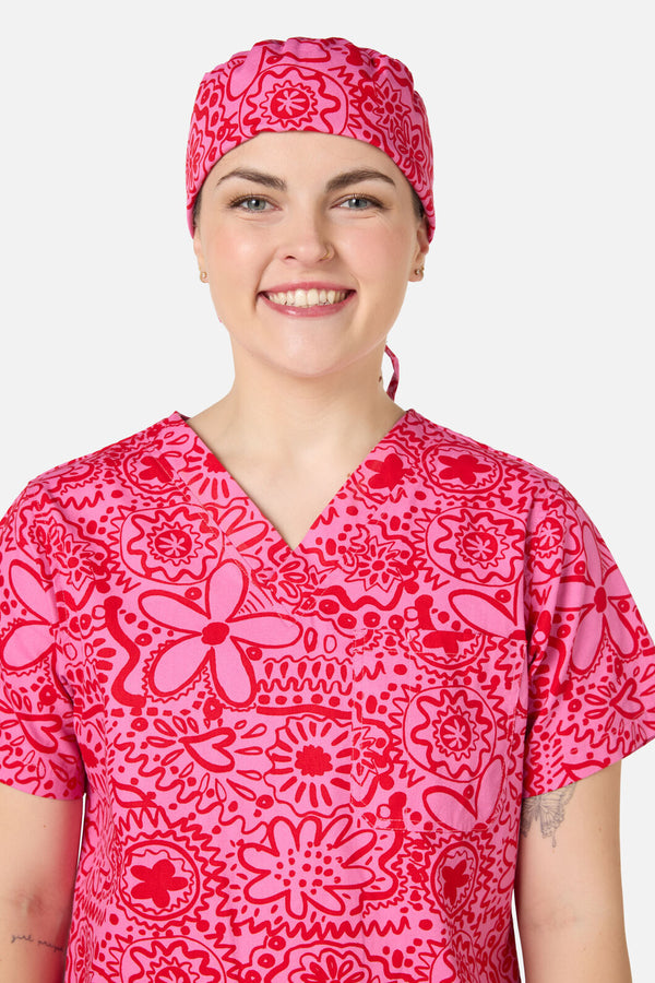 Gorman NZ - Pink Daisy Mae scrub hat - pink