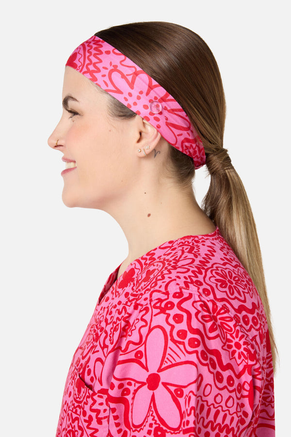 Gorman NZ - Pink Daisy Mae scrub headband - pink