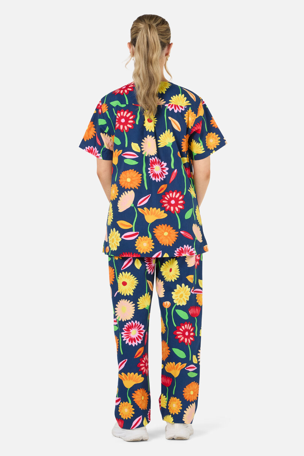 Gorman NZ - Sunshine Flowers scrub set - navy