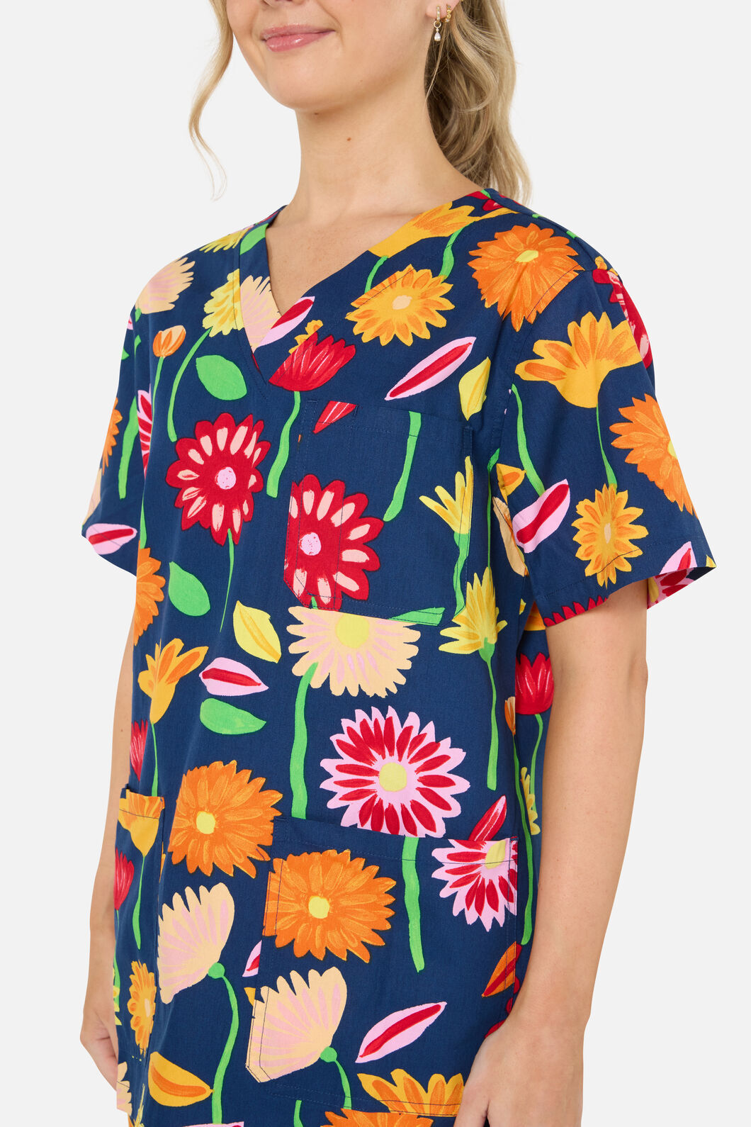 Gorman NZ - Sunshine Flowers scrub set - navy