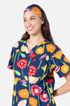 Gorman NZ - SunshineFlowers scrub headband - navy