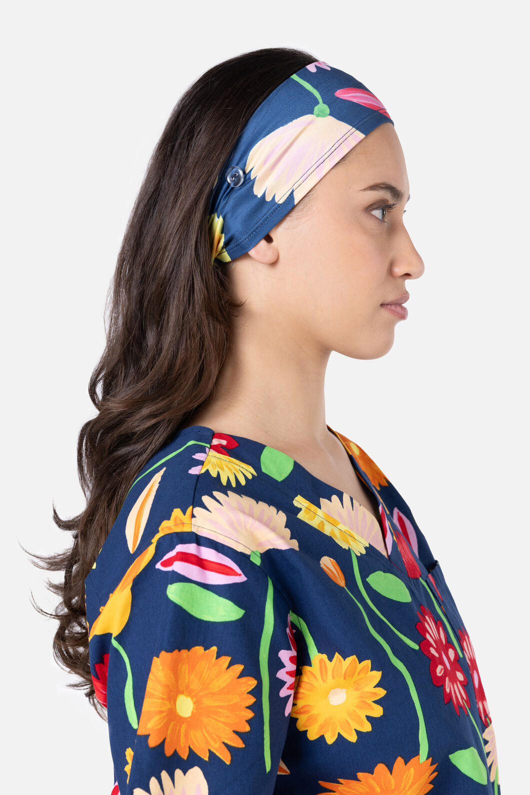 Gorman NZ - SunshineFlowers scrub headband - navy
