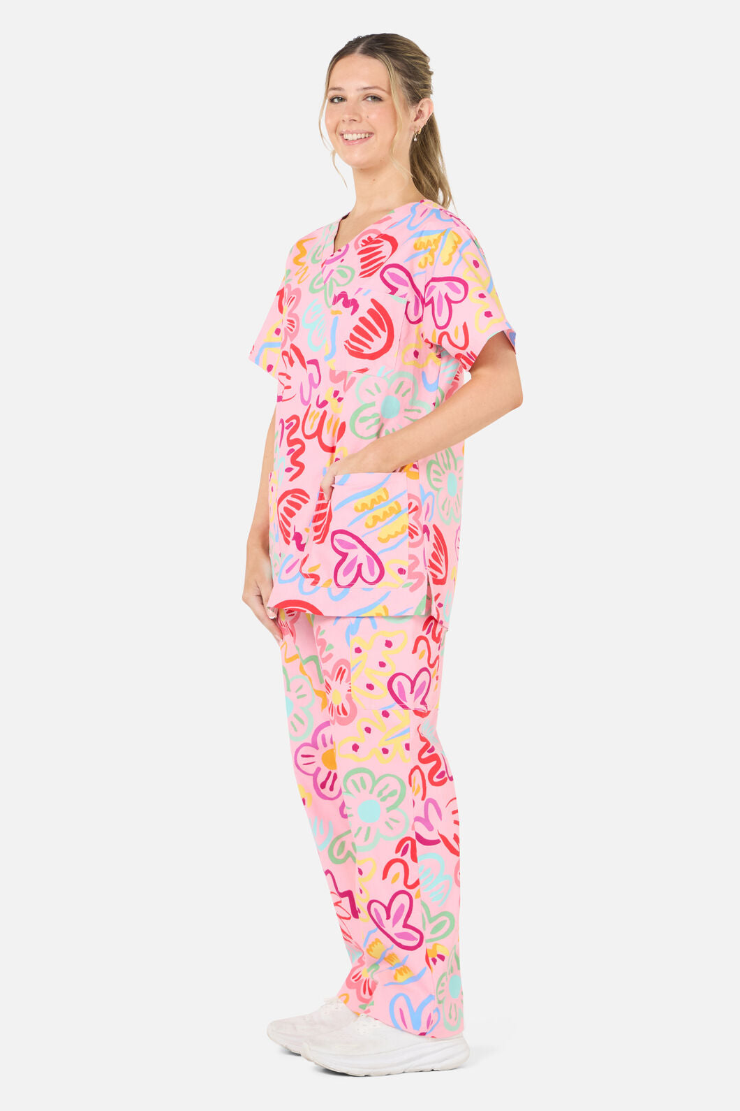 Gorman NZ - Holiday scrub set - pink