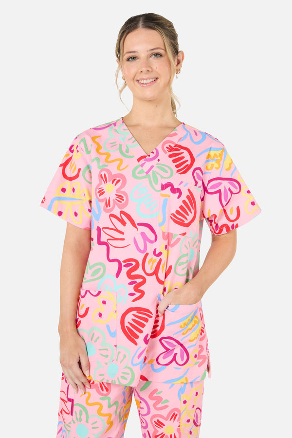 Gorman NZ - Holiday scrub set - pink