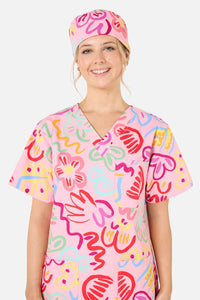 Gorman NZ - Holiday scrub hat - pink