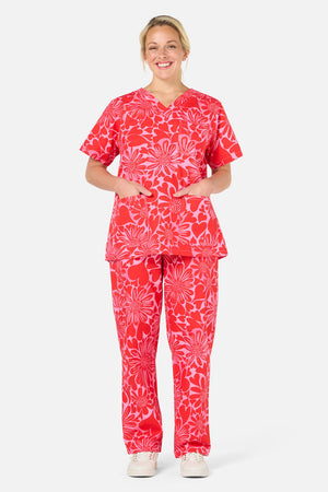 Gorman NZ - Painted Love scrub set - red