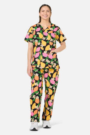 Gorman NZ - Lemons scrub set - black