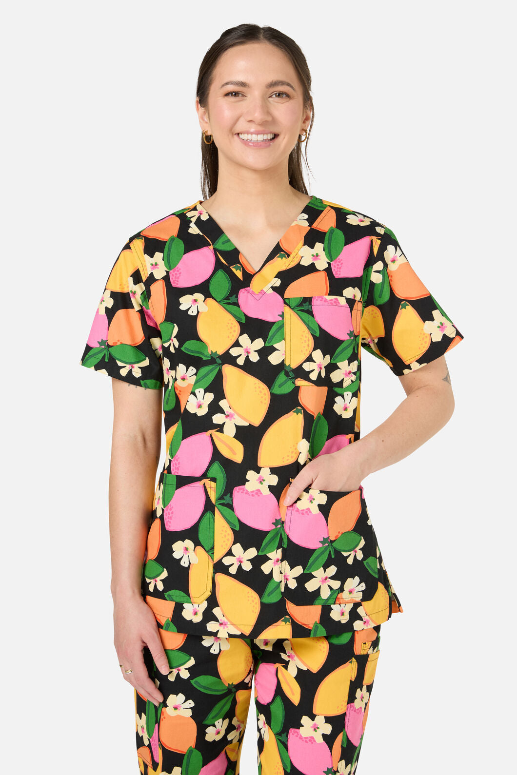 Gorman NZ - Lemons scrub set - black