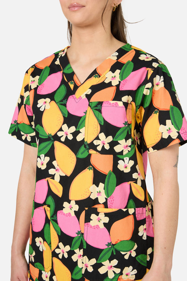 Gorman NZ - Lemons scrub set - black