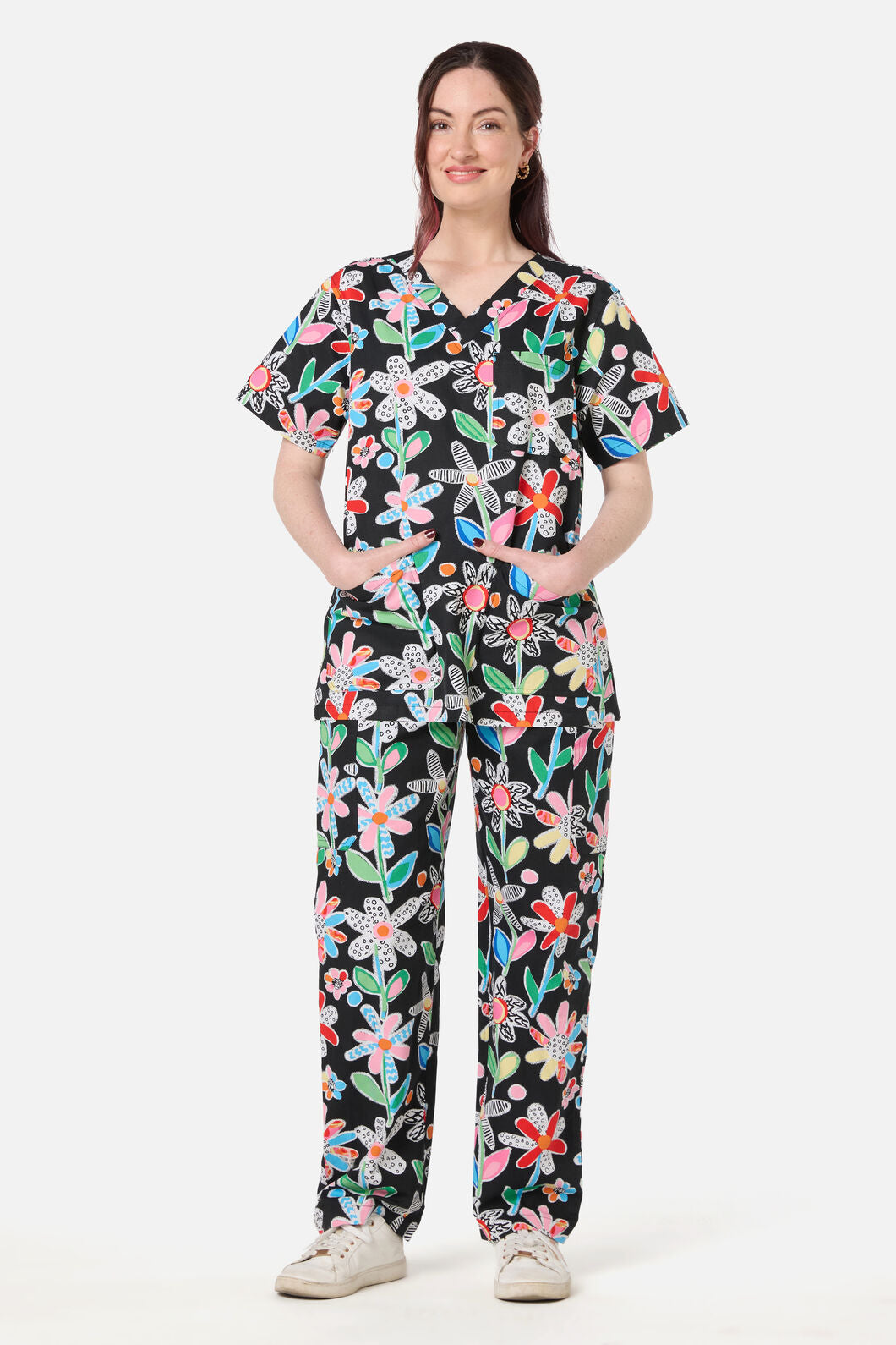 Gorman NZ - Floral Play scrub set - black