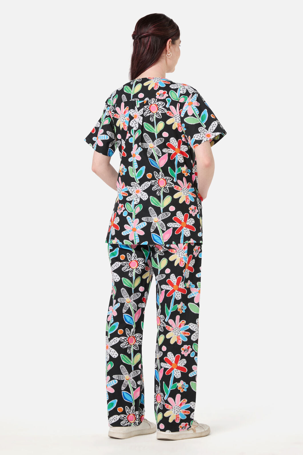 Gorman NZ - Floral Play scrub set - black