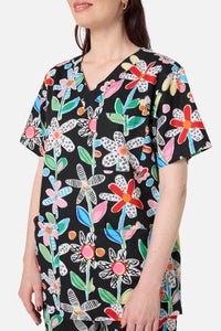 Gorman NZ - Floral Play scrub set - black