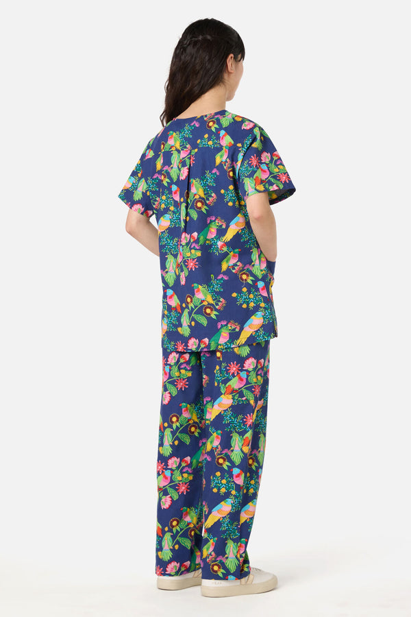 Gorman NZ - Party Parrots scrub set - navy