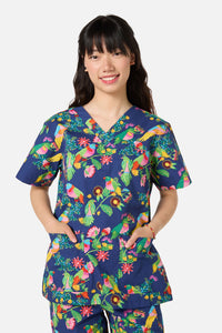 Gorman NZ - Party Parrots scrub set - navy