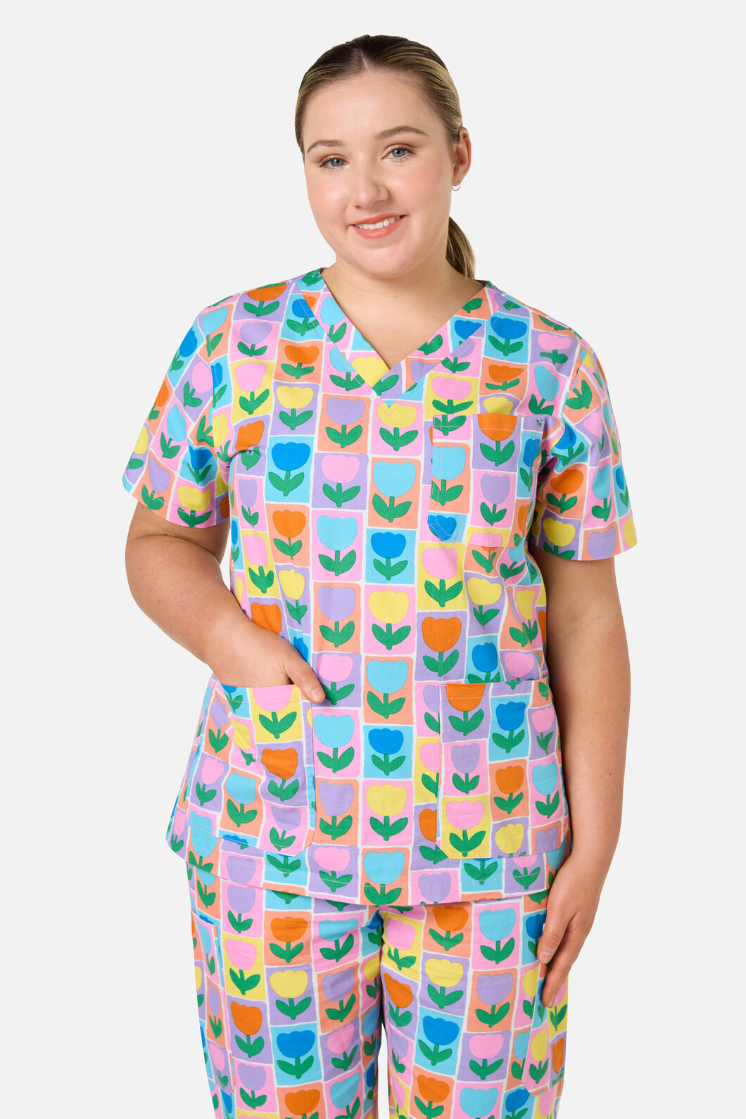 Gorman NZ - Framed Tulip scrub set - multi