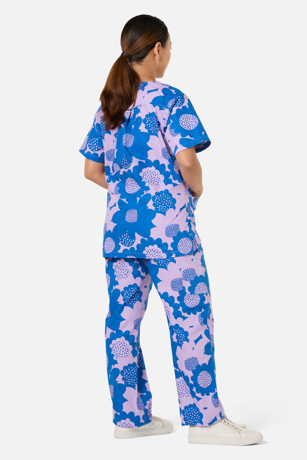 Gorman NZ - Jumbo Flowers scrub set - blue
