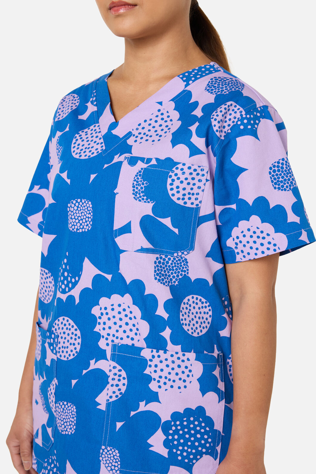 Gorman NZ - Jumbo Flowers scrub set - blue