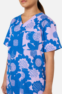 Gorman NZ - Jumbo Flowers scrub set - blue