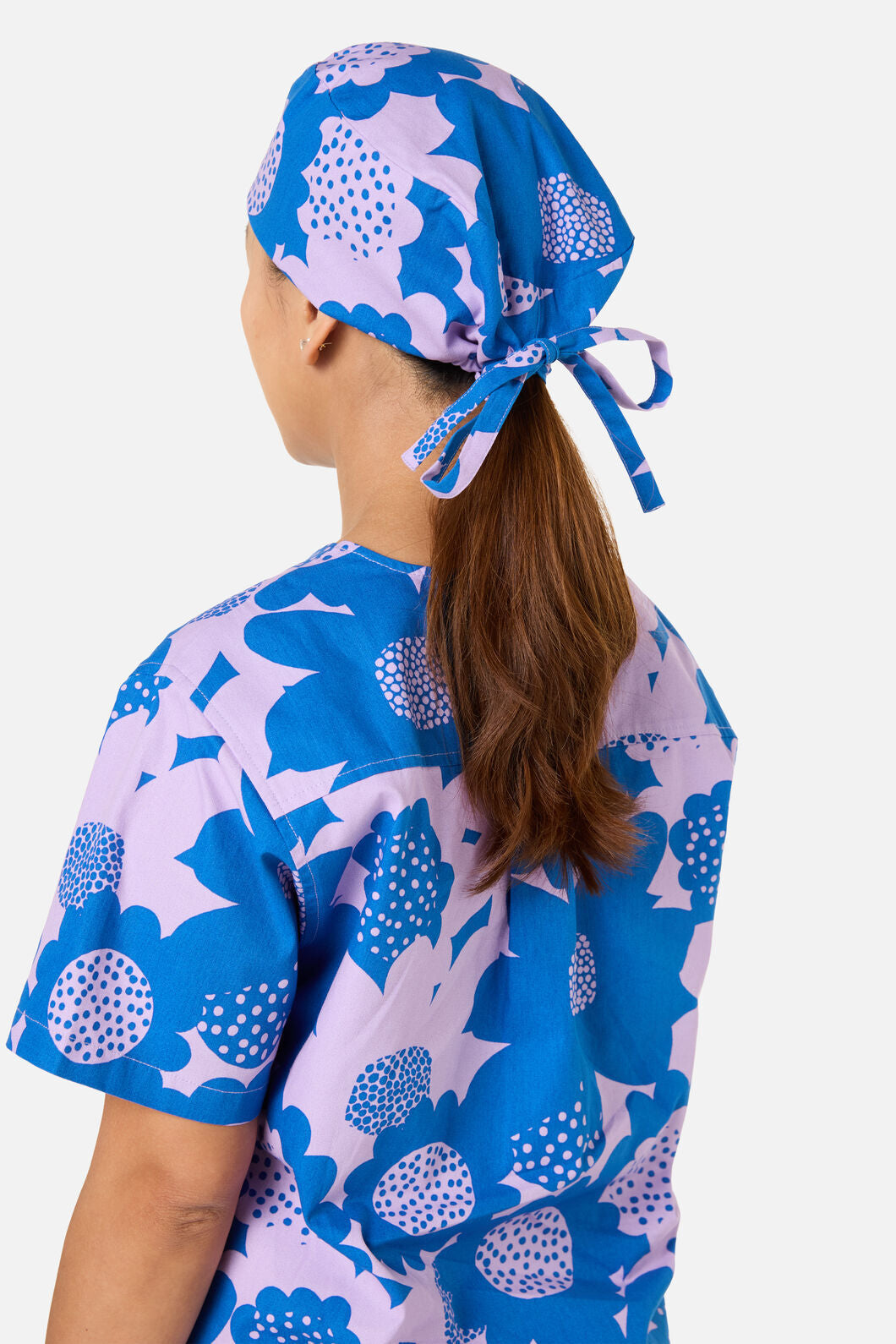 Gorman NZ - Jumbo Flowers scrub hat - blue