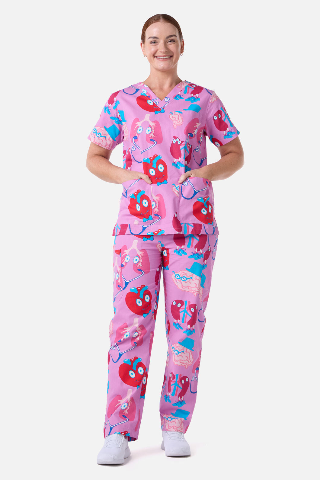 Gorman NZ - Happy Organs scrub set - pink