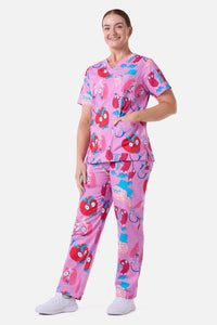 Gorman NZ - Happy Organs scrub set - pink