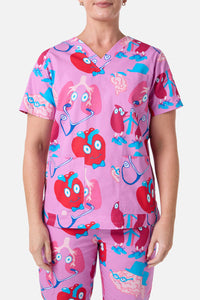 Gorman NZ - Happy Organs scrub set - pink