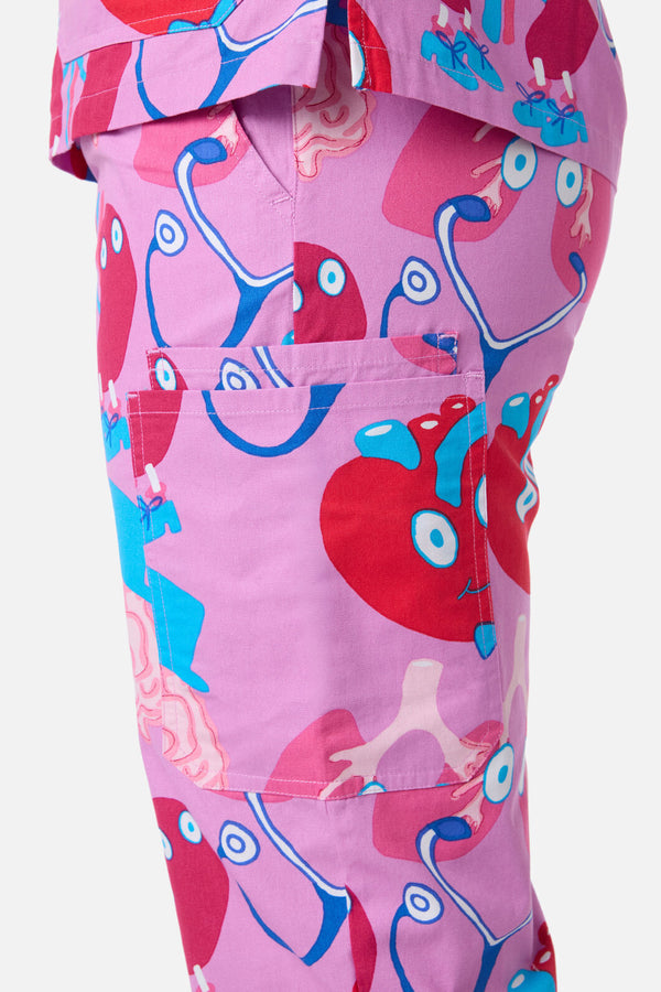 Gorman NZ - Happy Organs scrub set - pink