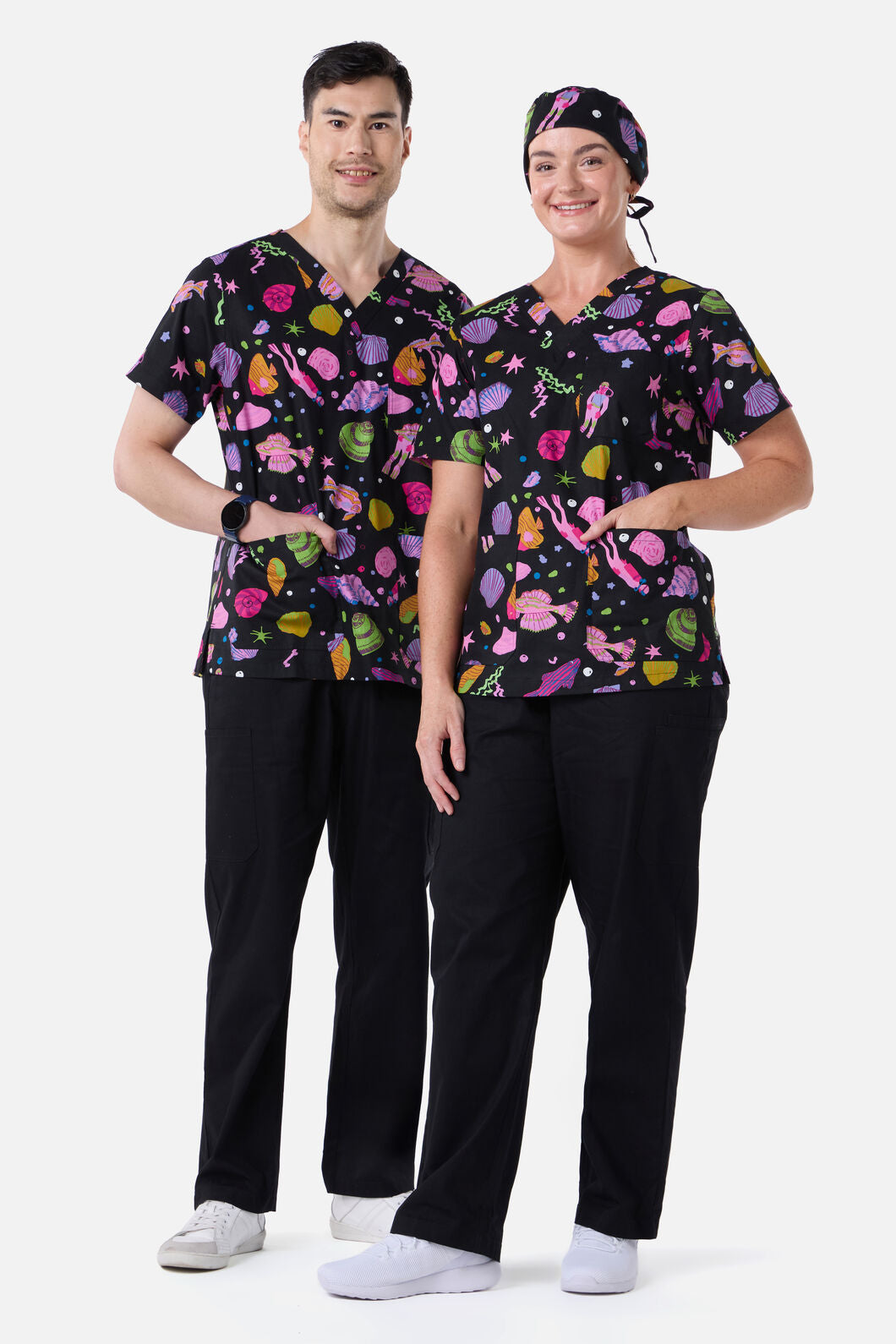 Gorman NZ - Deep Dive Top & Pant scrub set - black