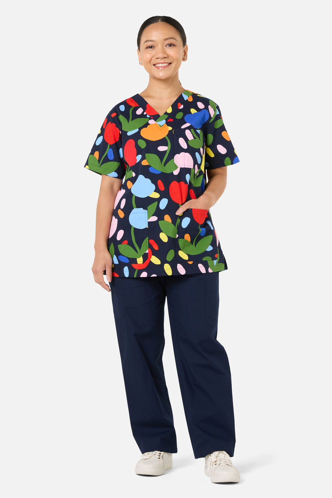 Gorman NZ - Confetti Top & Pant scrub set - navy