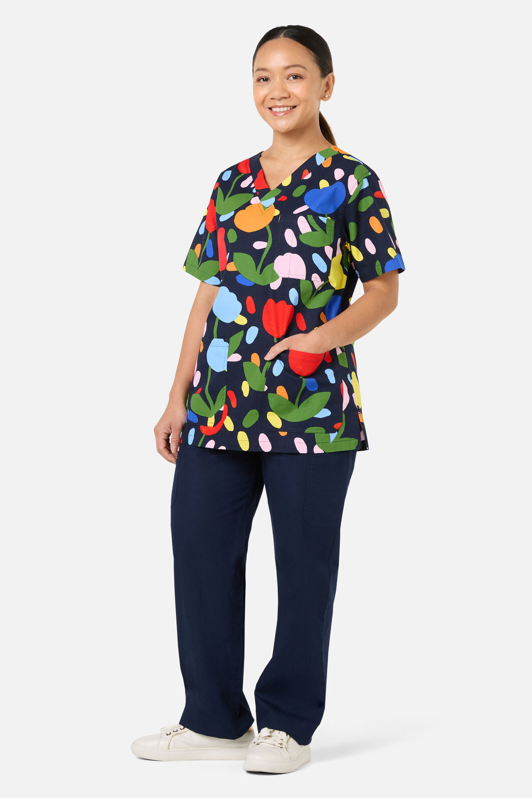 Gorman NZ - Confetti Top & Pant scrub set - navy