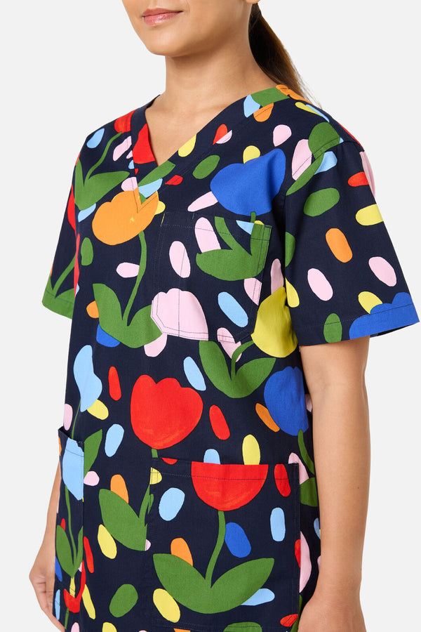 Gorman NZ - Confetti Top & Pant scrub set - navy