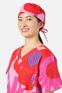 Gorman NZ - Riso Floral scrub hat - pink