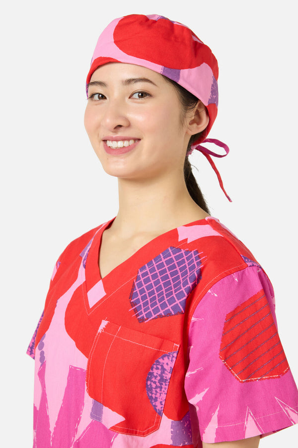 Gorman NZ - Riso Floral scrub hat - pink