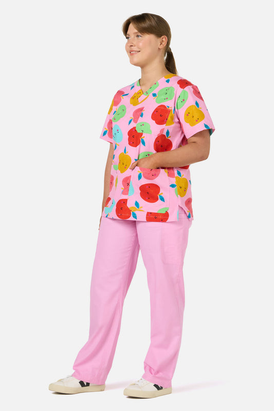 Gorman NZ - She's Apples Top & Pant Scrub Set - pink